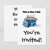 私のロール（アイスクリームトラック） 招待状 (正面/裏面)