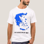 私のワイシャツのおもしろいなギリシャのプライドのワイシャツのギリシャ Tシャツ (正面)
