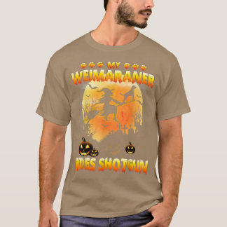 私のワイマランライドショットガンウィッチフライbroomstick H Tシャツ