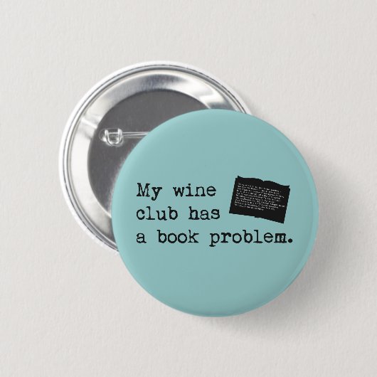 私のワインクラブで本の問題が発生 缶バッジ (正面&裏面)