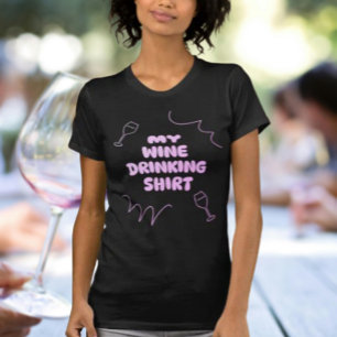 私のワイン飲みワイシャツ Tシャツ