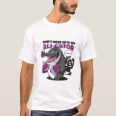 「私のワニを噛むな Tシャツ (正面)