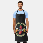私のワーストビヘイビアーおもしろいオクトーバーフェストフェスティバル エプロン (着用した状態)
