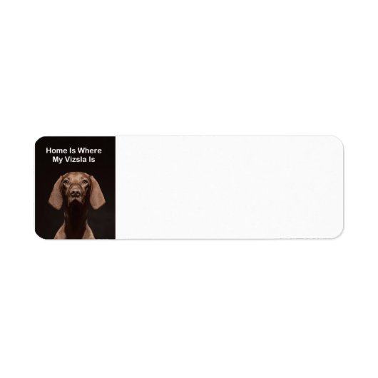 私のヴィズラがいる場所こそ我が家 ラベル (正面)
