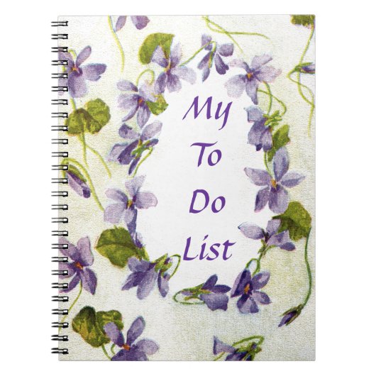 私のヴィンテージのバイオレットリストのノートをするため ノートブック (正面)