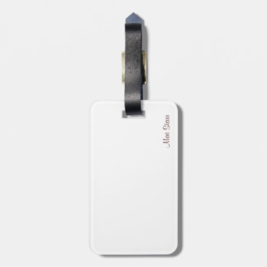 私のヴィンテージの生命荷物のラベル-テキサス州の長角牛のセピア色 ラゲッジタグ (裏面縦)