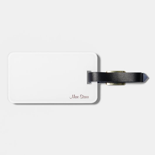 私のヴィンテージの生命荷物のラベル-テキサス州の長角牛のセピア色 ラゲッジタグ (裏面横)