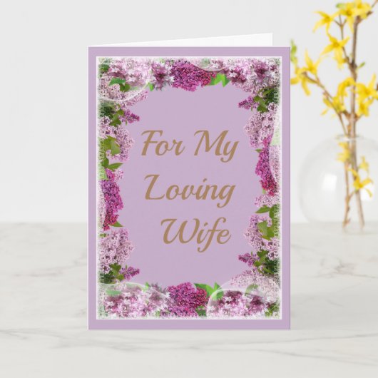 『私の一人妻』愛の詩 カード (黄色い花)