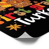 私の一年生の七面鳥に感謝する ポスター (角)