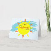 私の一日を明るくした、私はあなたにカードを伝える サンキューカード (正面)