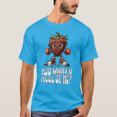 私の一片イチゴおもしろいグルメ Tシャツ (正面)