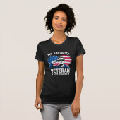 私の一番のお気に入りの退役軍人は夫です Tシャツ (正面フル)