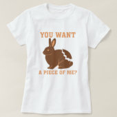 私の一部が欲しいか？イースターバニーチョコレート Tシャツ (デザイン正面)