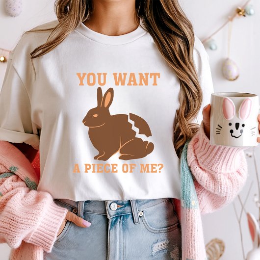 私の一部が欲しいか？イースターバニーチョコレート Tシャツ