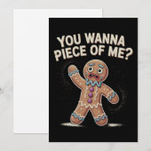 私の一部になりたい？ジンジャーブレッドクリスマス シーズンカード (正面/裏面)