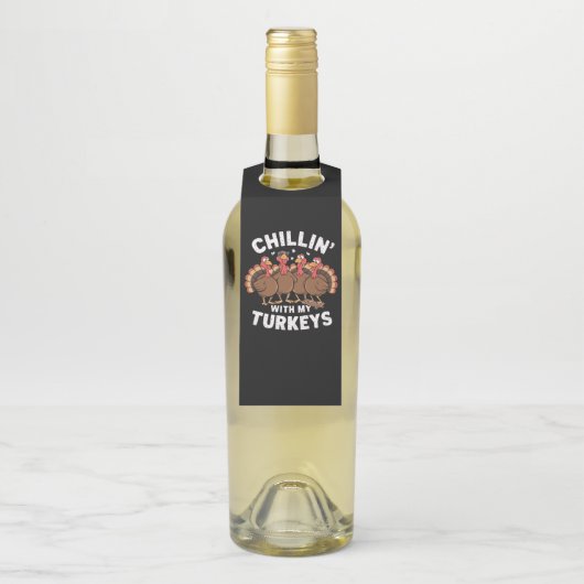 私の七面鳥とチリン感謝の家族の贈り物 ボトルネックタグ (ボトル)