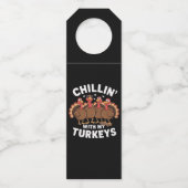 私の七面鳥とチリン感謝の家族の贈り物 ボトルネックタグ (正面)