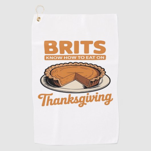 私の七面鳥とチリン感謝家族エッセン ゴルフタオル (正面)