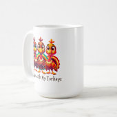 私の七面鳥とチリン感謝祭おもしろい コーヒーマグカップ (正面左)