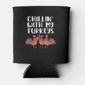 私の七面鳥とチリン感謝祭シーズンファミリー 缶クーラー (正面)