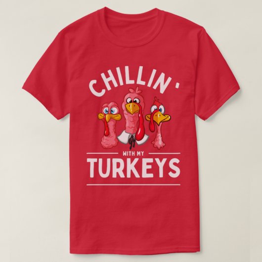 私の七面鳥とチリ Tシャツ (デザイン正面)