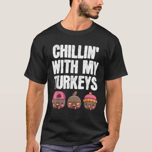 私の七面鳥の男の子のおもしろい女の子の家族Th Tシャツ (正面)