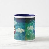 私の三日月形のフクロウのマグ マグカップ (中央)