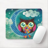 私の三日月形のフクロウ マウスパッド (マウス)