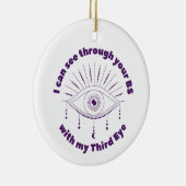 私の三目のオーナメントでBSを通して見ることができる セラミックオーナメント (右)