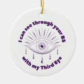 私の三目のオーナメントでBSを通して見ることができる セラミックオーナメント (正面)