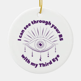 私の三目のオーナメントでBSを通して見ることができる セラミックオーナメント