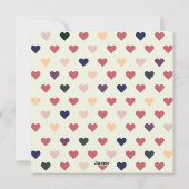 "私の三色猫のバレンタインに" 水彩画の可愛い猫たち シーズンカード (裏面)