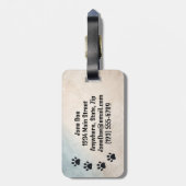 私の上に足跡を描く ラゲッジタグ (裏面縦)