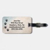 私の上に足跡を描く ラゲッジタグ (裏面横)