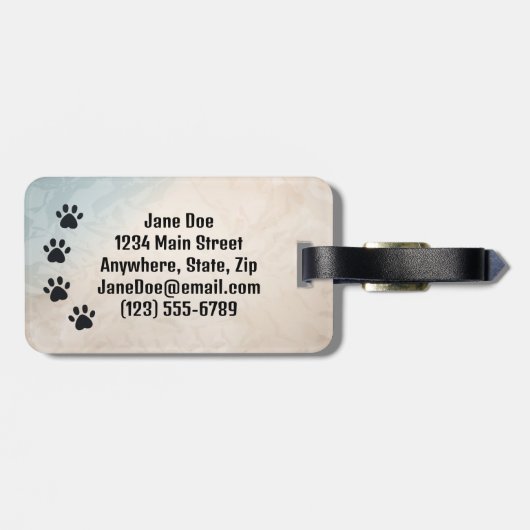 私の上に足跡を描く ラゲッジタグ (裏面横)