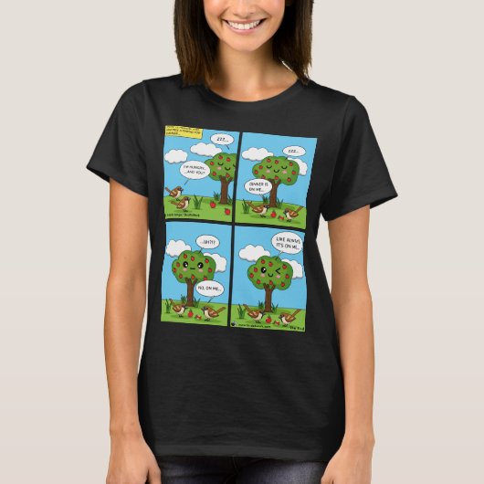 私の上に…漫画 Tシャツ (正面)