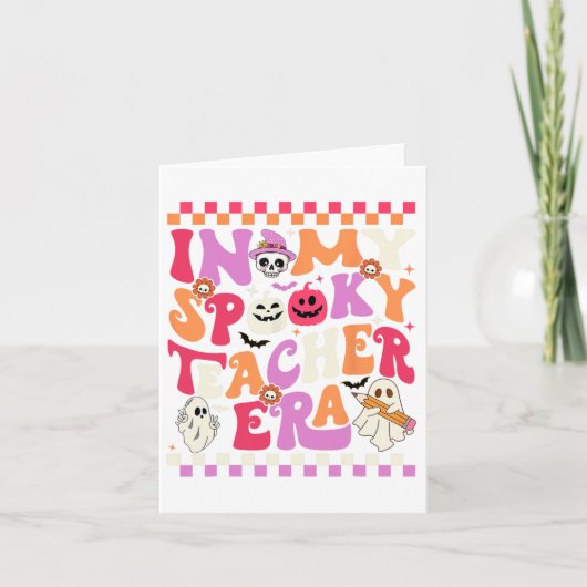 私の不気味な先生時代のグルービーゴースト先生ホール カード (正面)