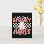 私の不気味な叔母の時代のレトロなハロウィーンが最高にクール カード (黄色い花)