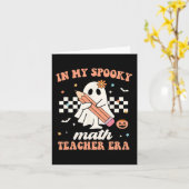 私の不気味な数学教師の時代のグルービーなレトロハロウィン カード (黄色い花)