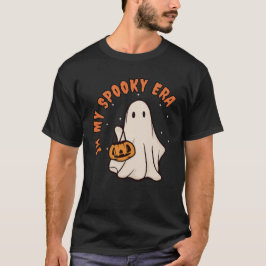 私の不気味な時代 かわいい幽霊カボチャ ハロウィン Tシャツ