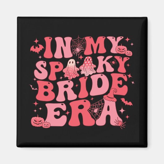 私の不気味な花嫁時代のハロウィン・グルーヴィー・面白い幽霊 マグネット (正面)