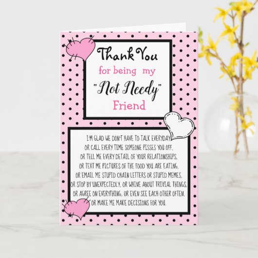 私の不要な友人になってくれてありがとう カード (黄色い花)