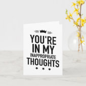 私の不適切な思考にあなたがいるなんて面白いよね カード (黄色い花)