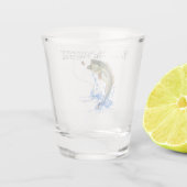 私の与えウイスキーは私の魚釣りショットグラスを取る ショットグラス (裏面)