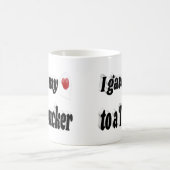 私の与えハートはトラックカーの黒い文字に コーヒーマグカップ (中央)