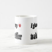 私の与えハートは警察官の文字に コーヒーマグカップ (中央)
