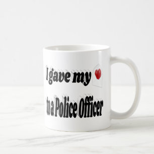 私の与えハートは警察官の文字に コーヒーマグカップ