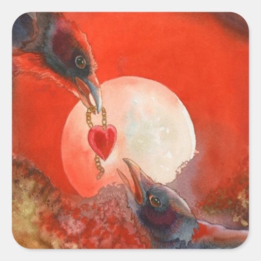 私の与えハート スクエアシール (正面)