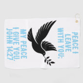 私の与え平和はあなたに ゴルフタオル (横)