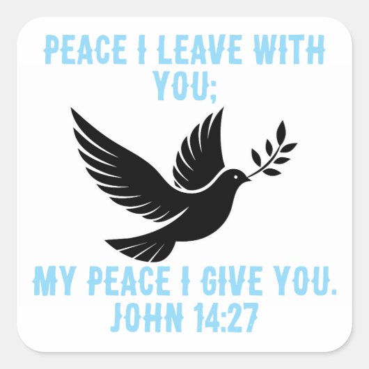 私の与え平和はあなたに スクエアシール (正面)